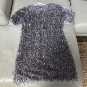 Grey Short Sleeve Styled Dress